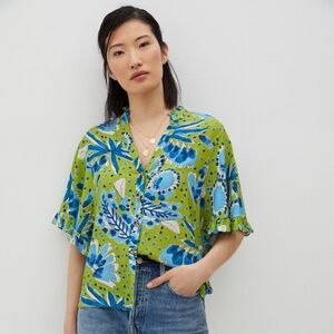 VERA FOR ANTHROPOLOGIE Valley Flutter-Sleeved Buttondown Women’s Size Medium